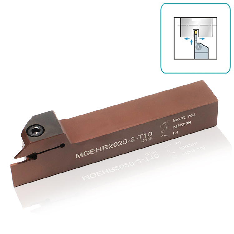 Sandhog CNC Pemegang Alat Grooving Eksternal yang Dapat Diindeks Alat Pemotong Sisipan Tungsten Carbide