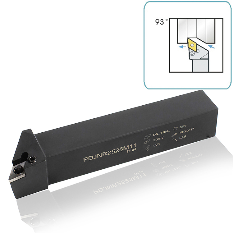 Sandhog Pemegang Alat Balik Eksternal untuk Bubut CNC Sisipan Karbida Tungsten PDJNR2525M11