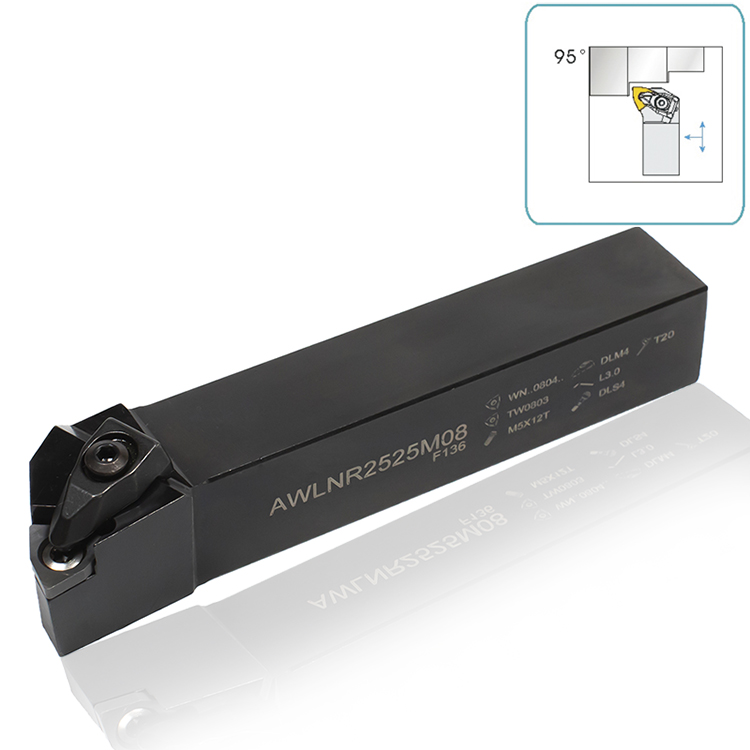 Sandhog Sisipan Karbida Tungsten CNC Tempat Alat Bubut Eksternal Kualitas Tinggi AWLNR2525M08