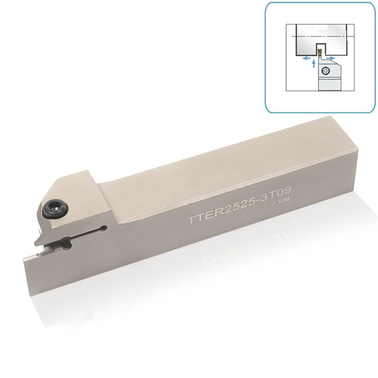 Sandhog Mesin Bubut CNC Tempat Alat Pemotong Grooving Dapat Diindeks Sisipan Tungsten Karbida TTER