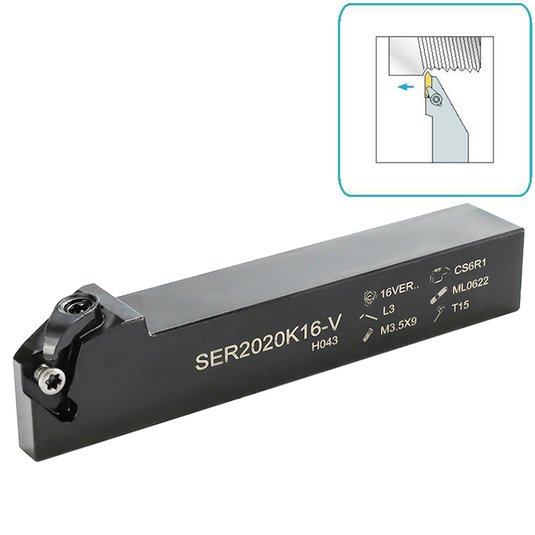 Sandhog CNC Bubut Threading Alat Pemegang untuk Tungsten Carbide Sisipan Alat Pemotong